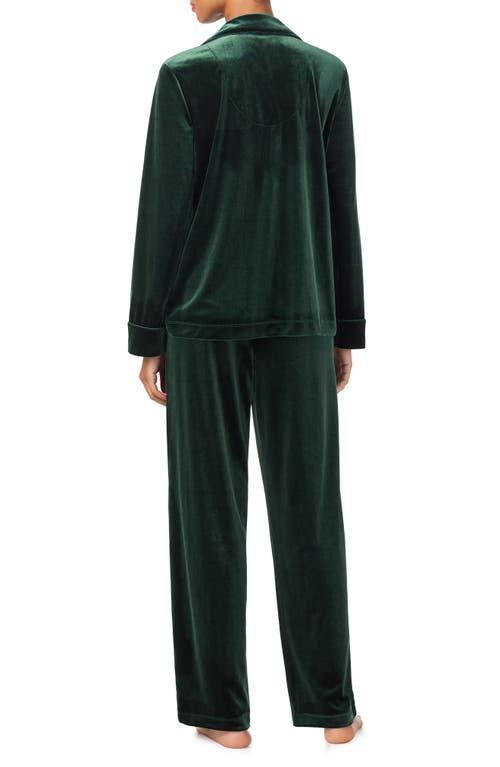 Ralph Lauren Velvet Sleep Set In Green
