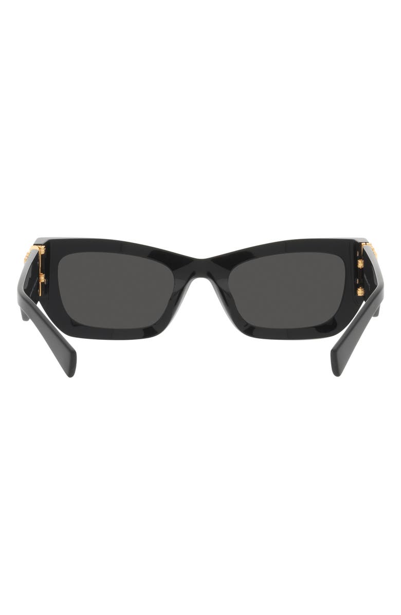 Miu Miu 53mm Rectangular Sunglasses, Alternate, color, Black