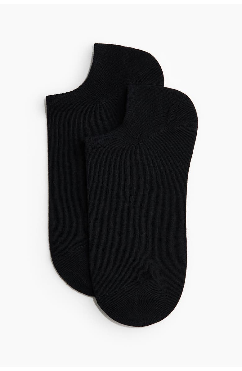 H&M 10-pack ankle socks, Alternate, color, Black