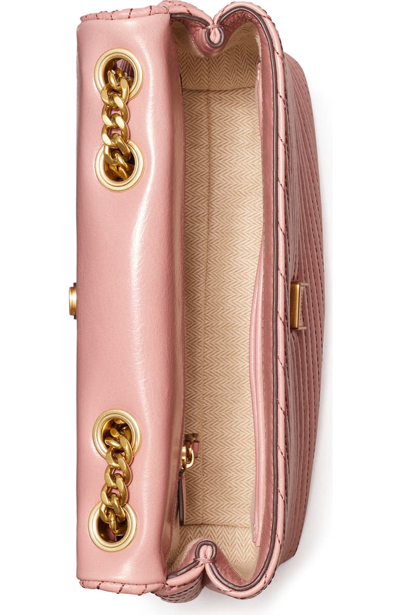 Tory Burch Small Kira Moto Quilted Convertible Shoulder Bag, Alternate, color,