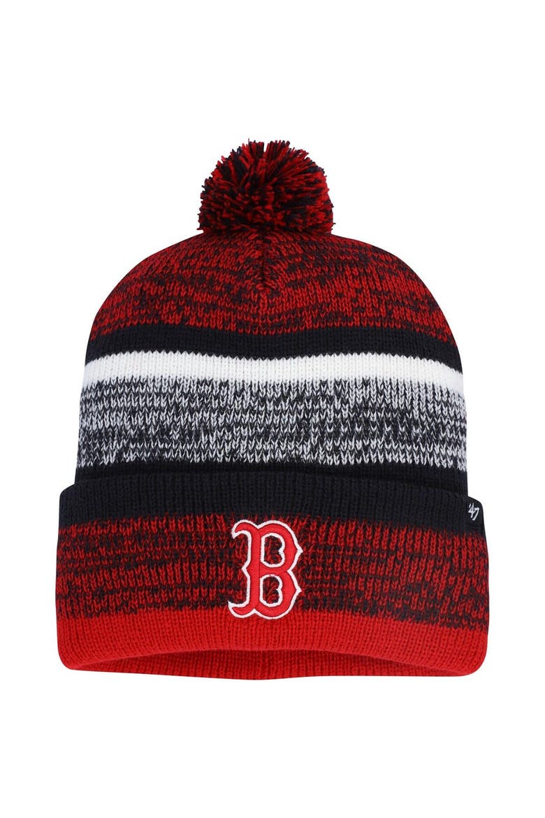 Men's '47 Navy Boston Red Sox Northward Cuffed Knit Hat with Pom, Main, color, Navy