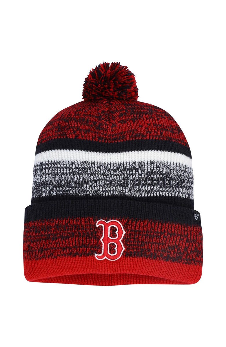 '47 Men's '47 Navy Boston Red Sox Northward Cuffed Knit Hat with Pom, Main, color,