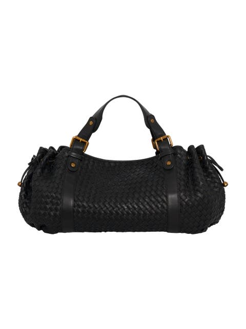 24H Hand Braided Leather Handbag
