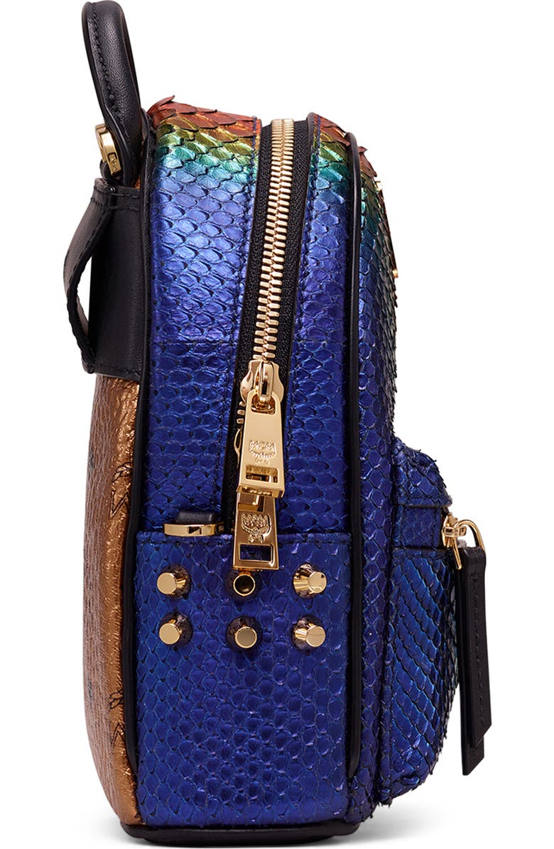 MCM Ombré Genuine Python & Leather Mini Crossbody Bag, Alternate, color,