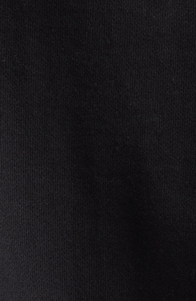 Tanner Fletcher Gender Inclusive Bennett Bow Pocket Cotton Zip-Up Hoodie, Alternate, color, Black