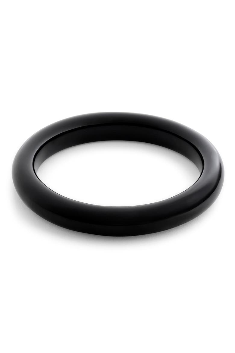 Logo Resin Bangle, Alternate, color, BLACK/ GOLD