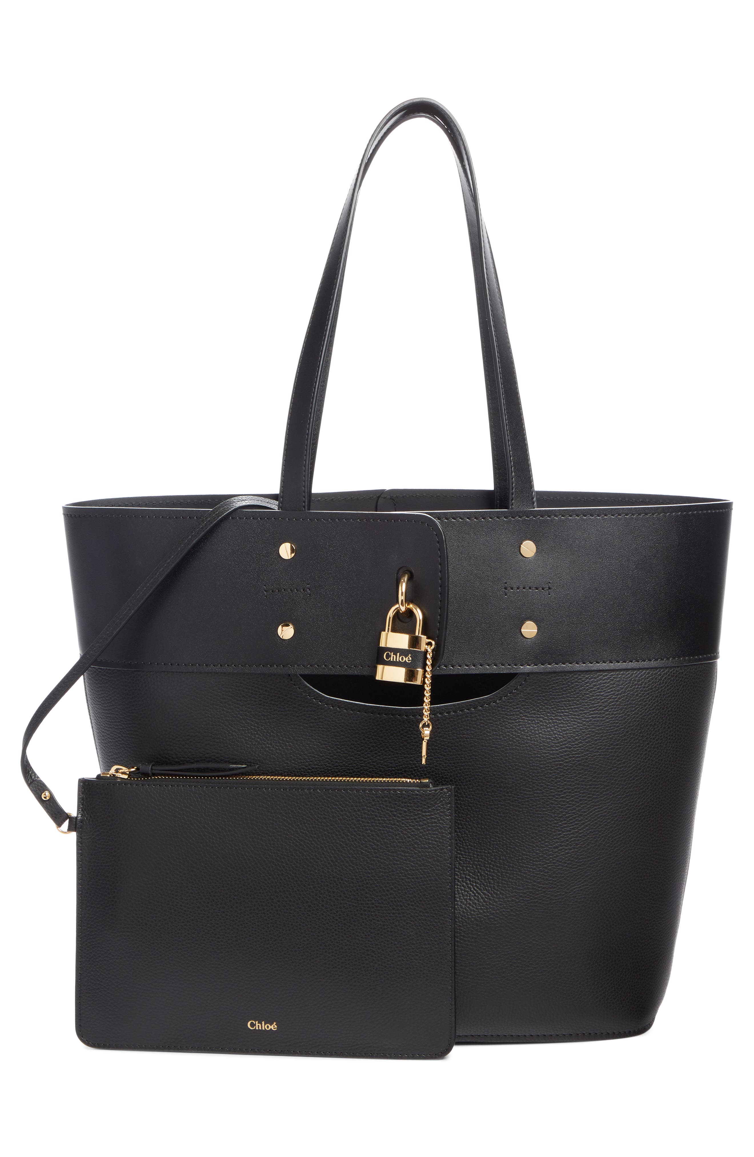 Chloé Aby Medium Leather Tote, Alternate, color, 