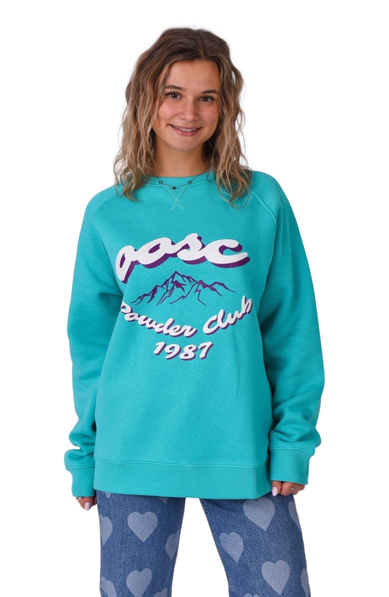 OOSC Powder Club Sweatshirt - Aqua, Main, color, 