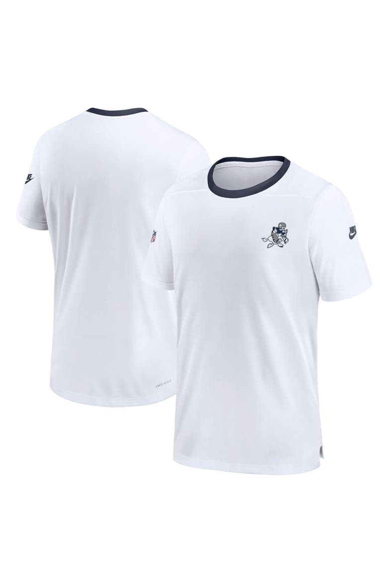 Men's Nike White Dallas Cowboys Sideline Coaches Alternate Performance T-Shirt, Main, color, White