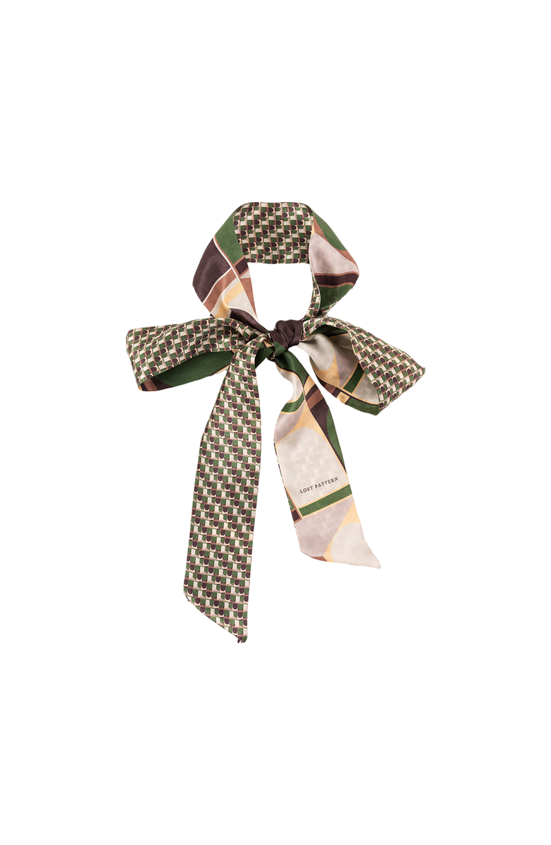 Lost Pattern MODULAR SILK SKINNY SCARF, Main, color, Green