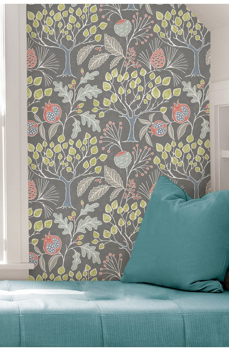 Wallpops Groovy Garden Grey Peel & Stick Wallpaper, Alternate, color, Multicolor