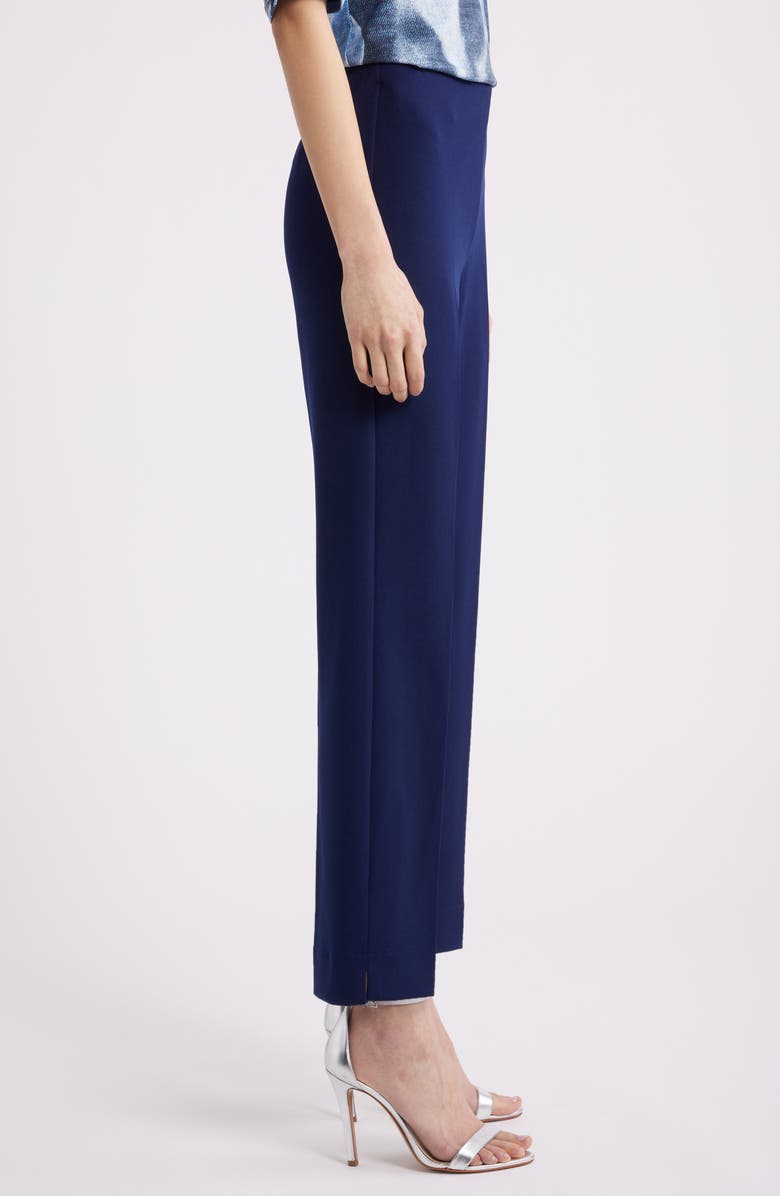 Anne Klein Hollywood Waist Straight Leg Ankle Pull-On Pants, Alternate, color, Distant Mountain