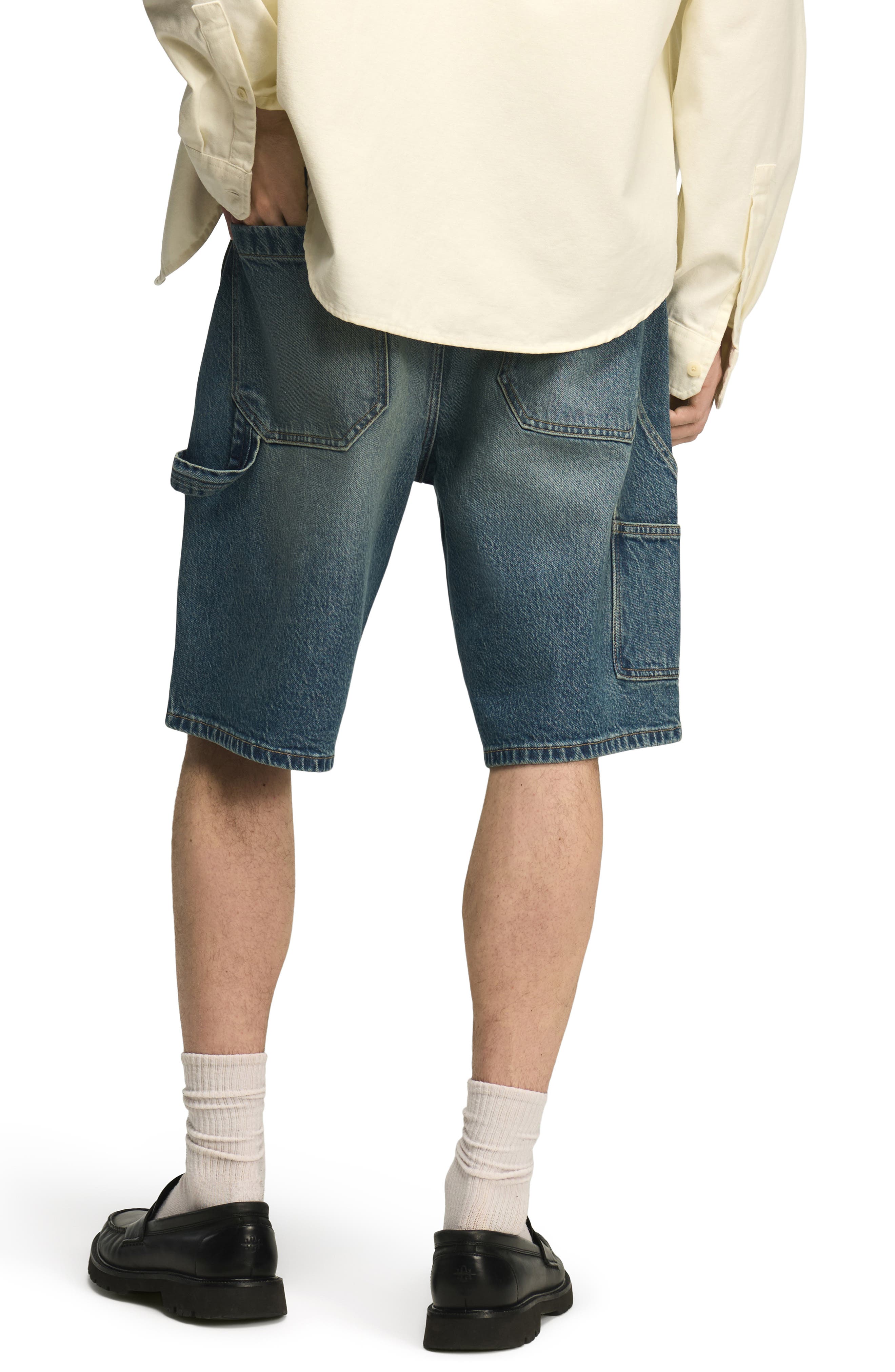 Baggy Denim Utility Shorts - image 2