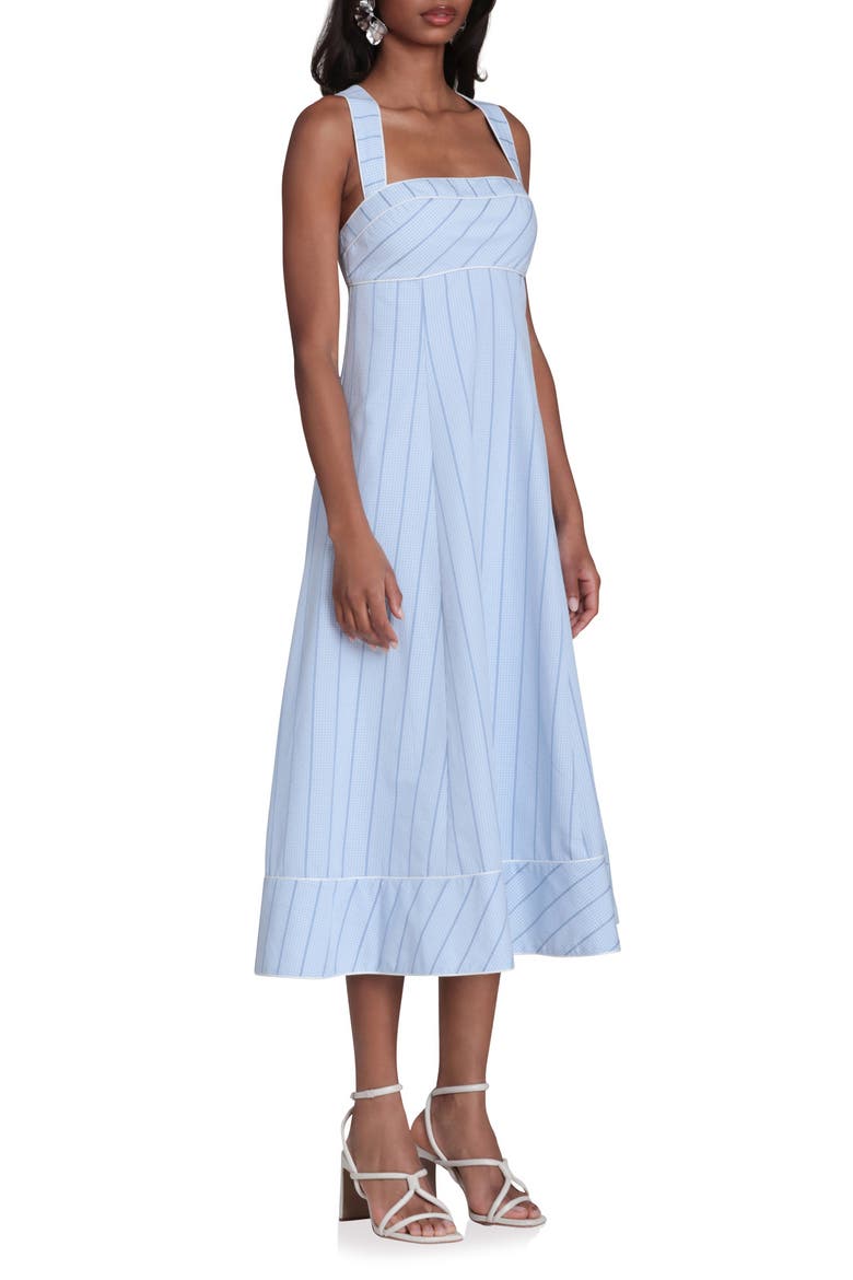 Stripe Sleeveless Midi Dress, Alternate, color, BLUE STRIPE