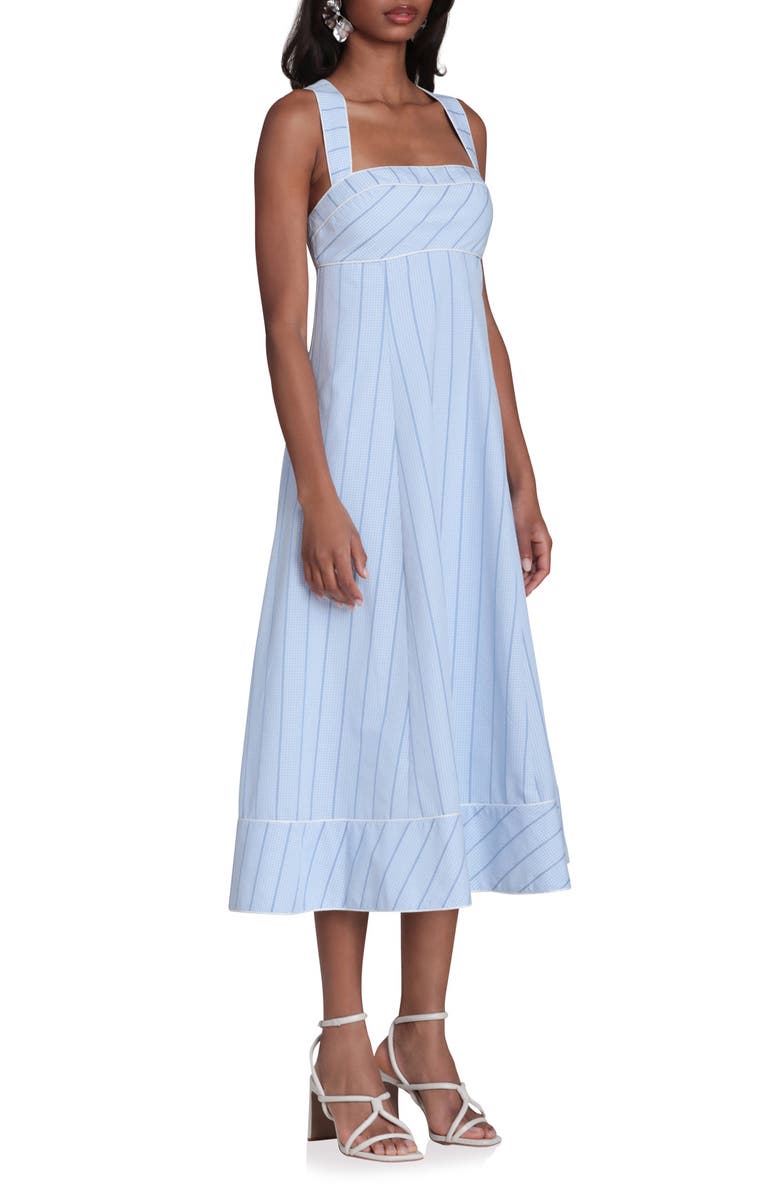 Avec Les Filles Stripe Sleeveless Midi Dress, Alternate, color, Blue Stripe