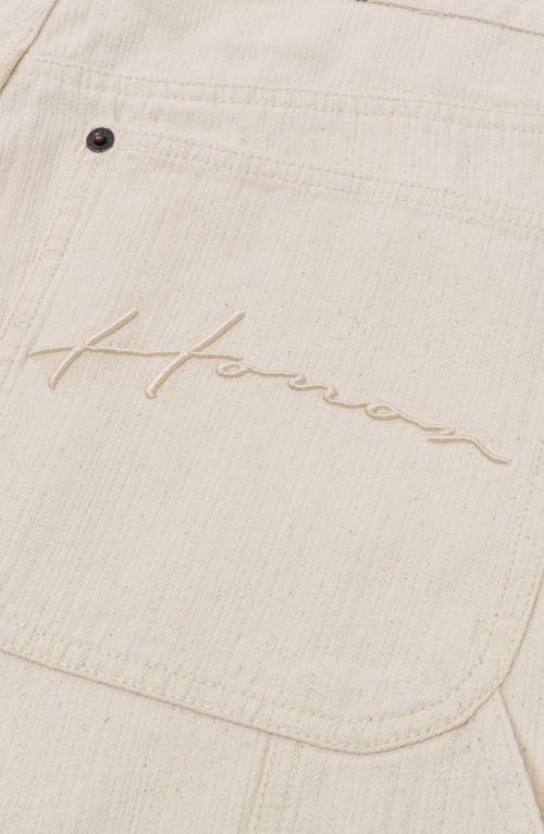 Honor The Gift Gears Denim Carpenter Shorts In White