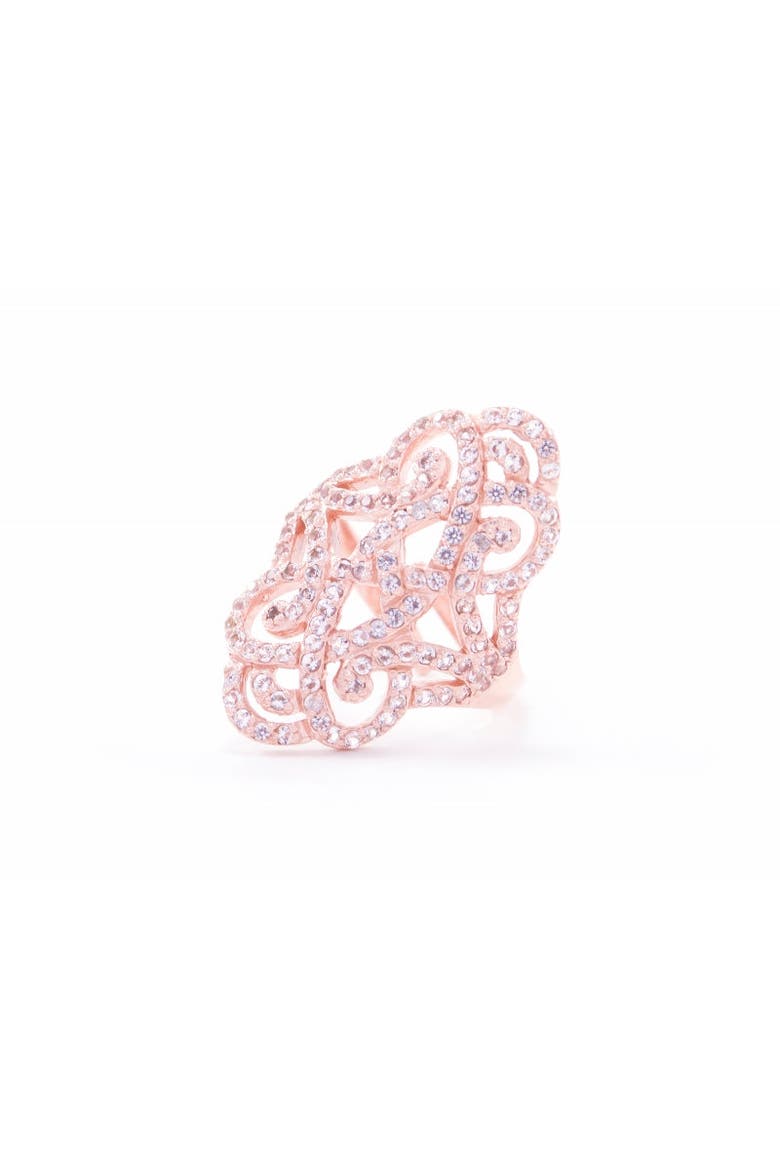 Infinite Love Pave Adjustable Ring, Main, color, Rose