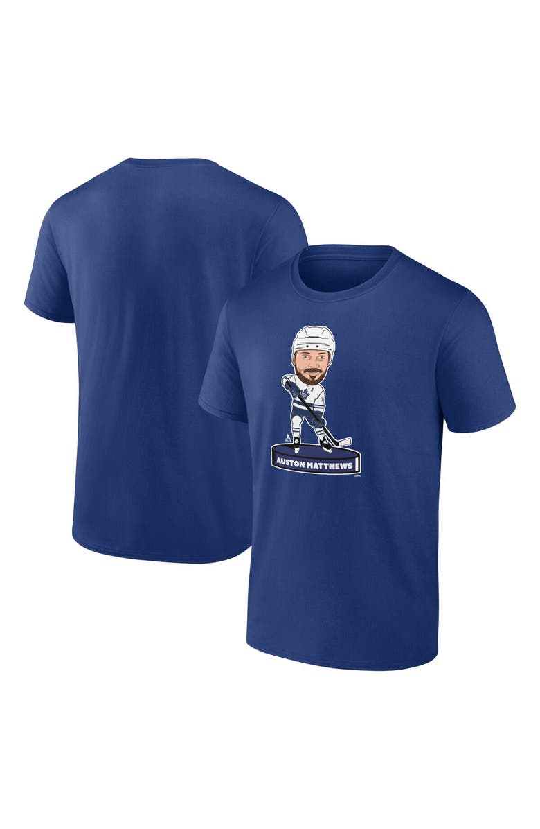FANATICS Men's Fanatics Branded Auston Matthews Blue Toronto Maple Leafs Player Bobblehead T-Shirt, Main, color, Blue