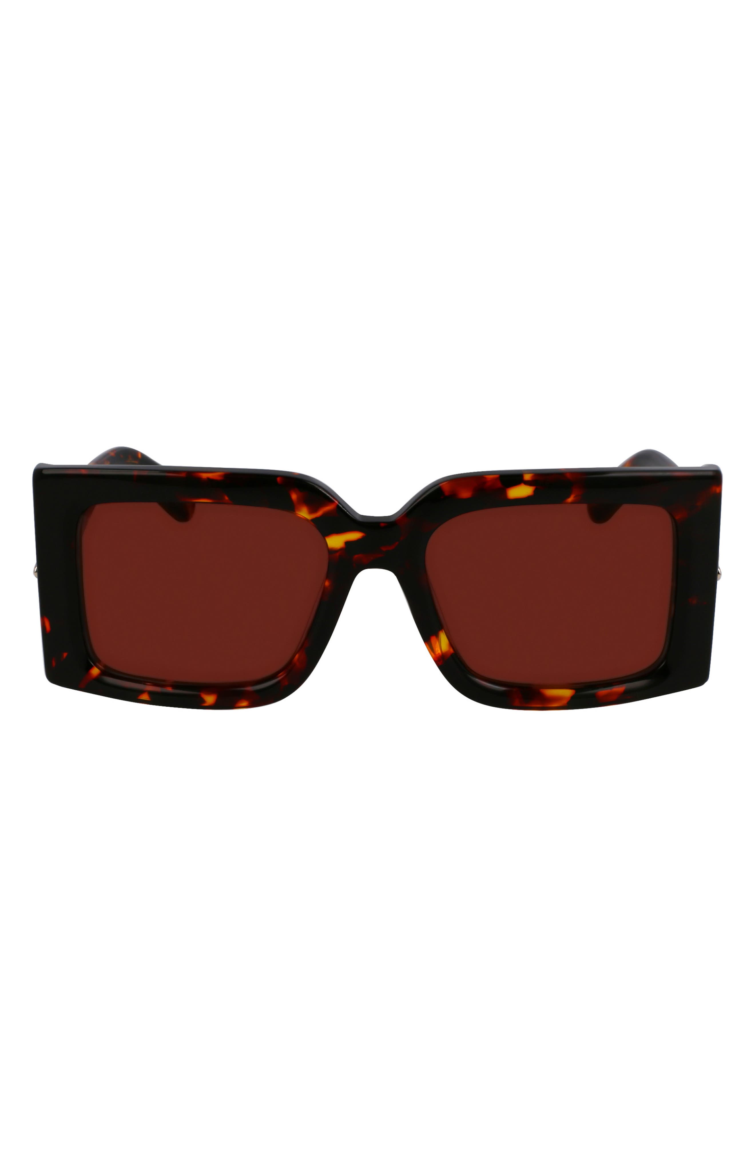 FERRAGAMO Prisma 55mm Modified Rectangular Sunglasses