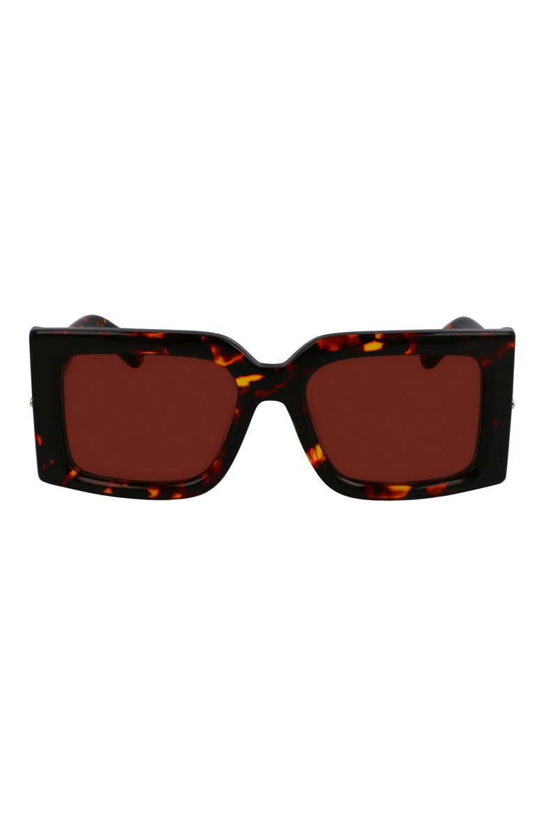 Prisma 55mm Modified Rectangular Sunglasses, Main, color, DARK TORTOISE