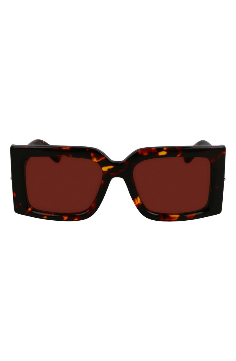 FERRAGAMO Prisma 55mm Modified Rectangular Sunglasses | Nordstromrack