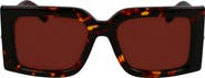 FERRAGAMO Prisma 55mm Modified Rectangular Sunglasses