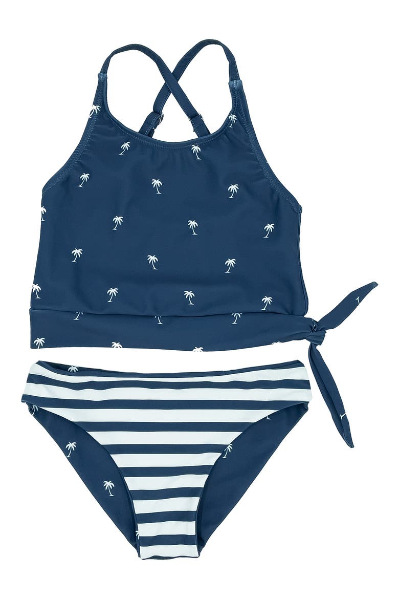 Kids' Oasis Tankini Reversible Two-Piece Swimsuit, Alternate, color, NAVY