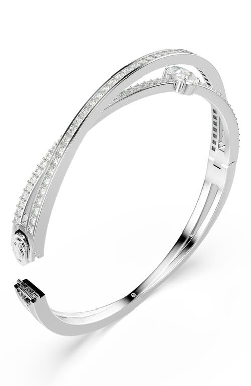 Swarovski Hyperbola Bangle Bracelet In White Gold