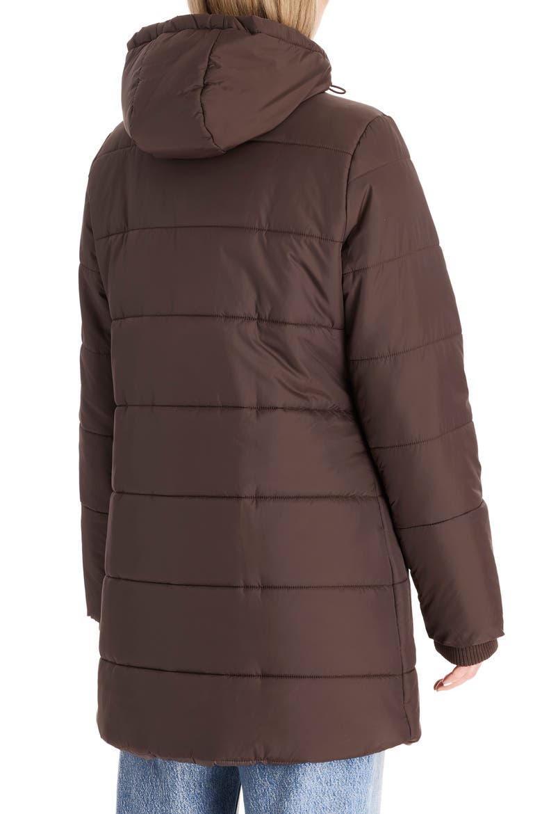 3-in-1 Hybrid Quilted Waterproof Maternity Puffer Coat, Alternate, color, DARK CHOCOLATE