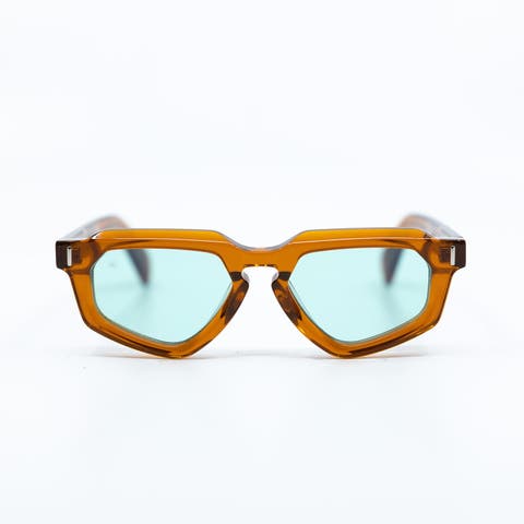Avitio Sunglasses with Amber Frame & Aqua Lens