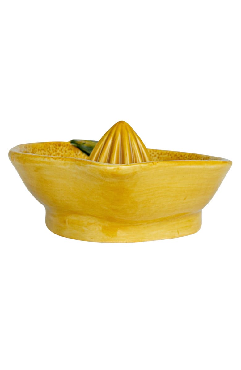 Storied Home Countryside Citrus Stoneware Lemon Juicer, Multicolor, Alternate, color, Yellow