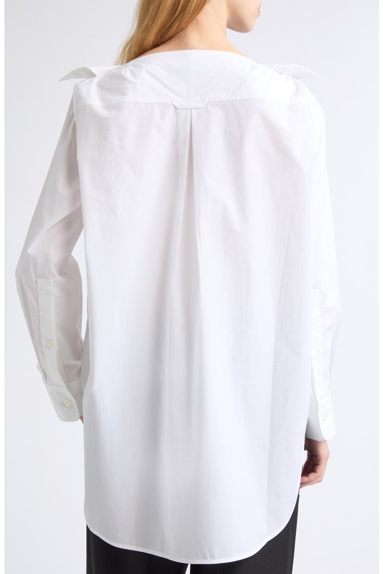 Pointy Collar Cotton Pullover Shirt, Alternate, color, WHITE