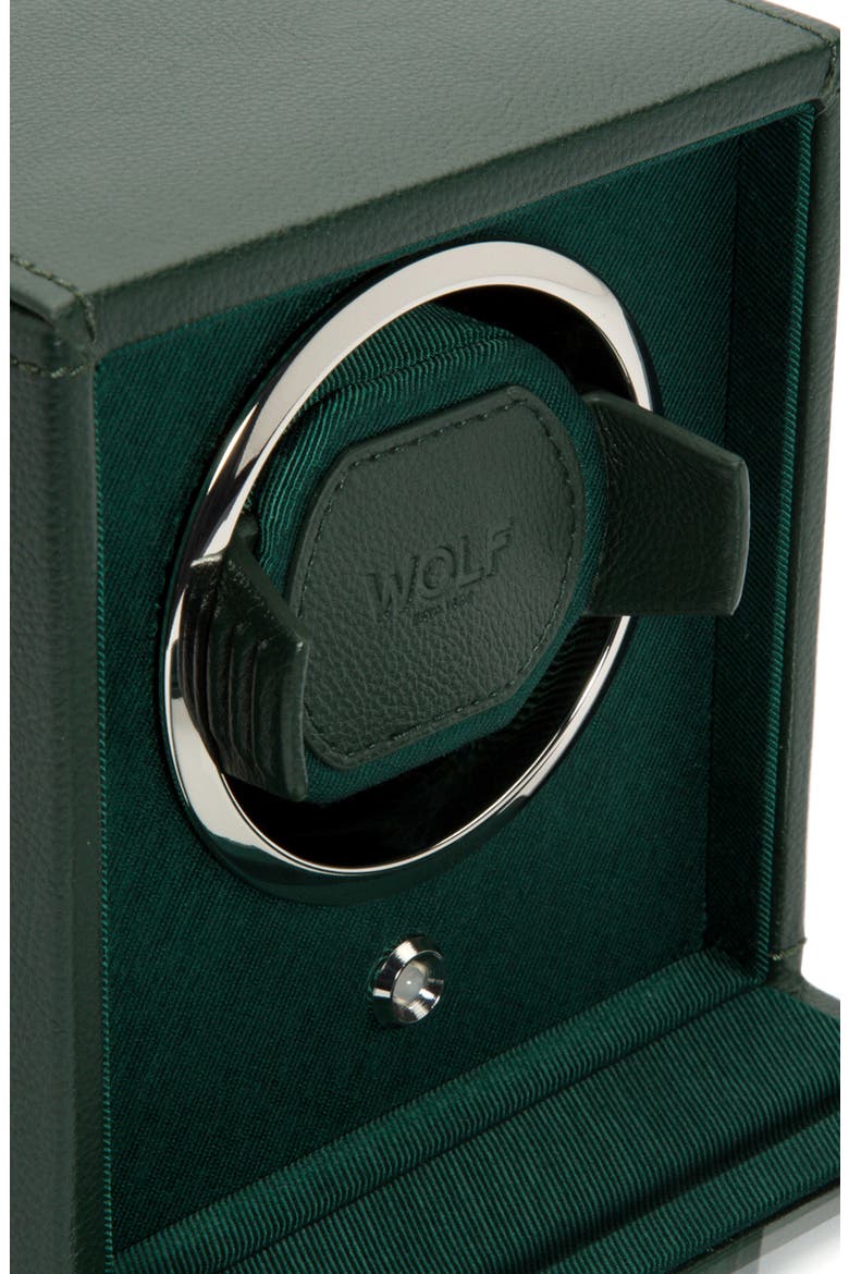 Cub Single Watch Winder with Cover, Alternate, color, GREEN