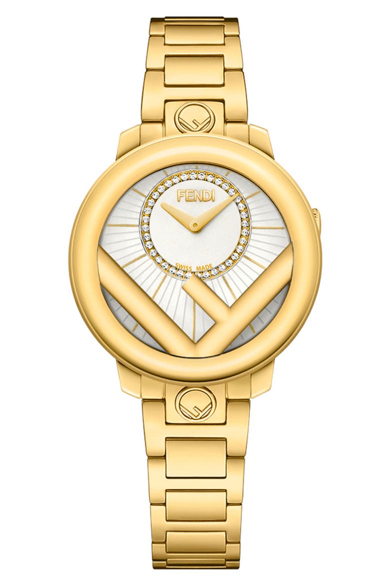 Run Away Diamond Bracelet Watch, 28mm, Main, color, GOLD/ SILVER/ GOLD
