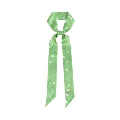 "Almond Blossom" Silk Skinny Scarf