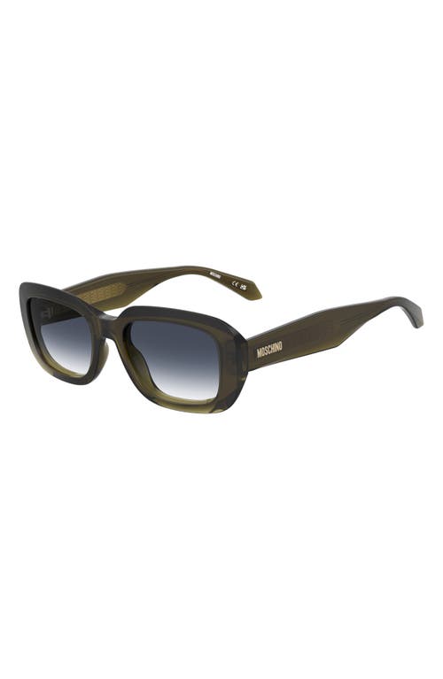 Moschino 54mm Gradient Rectangular Sunglasses In Green