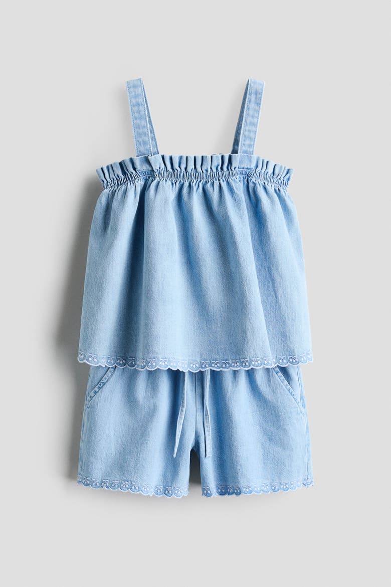 2-piece Denim Set, Main, color, Light denim blue