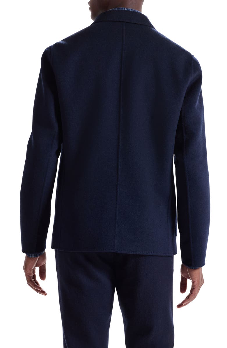 Bugatchi Felted Wool Blend Three Button Blazer, Alternate, color, Navy