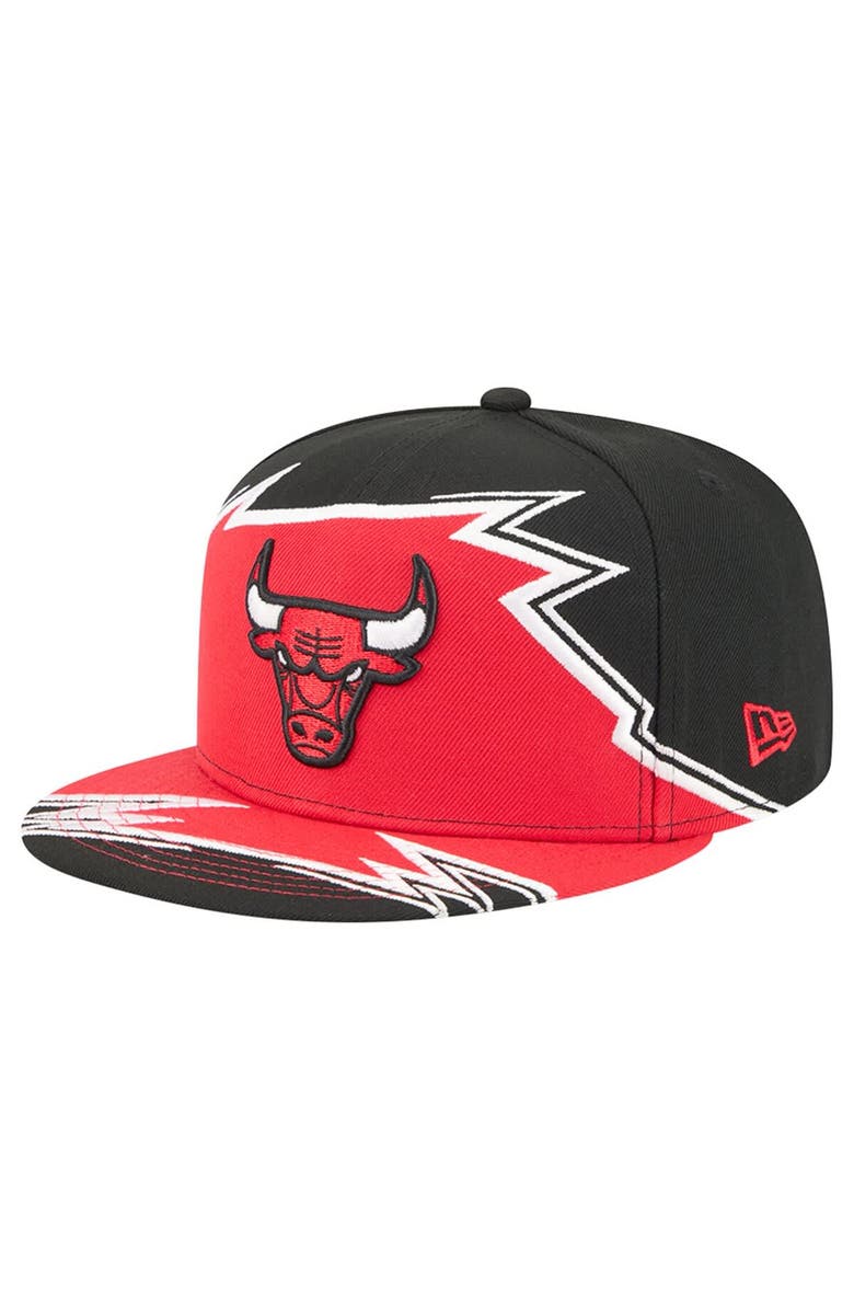 New Era Men's New Era Black/Red Chicago Bulls Break 59FIFTY Fitted Hat, Main, color, Black