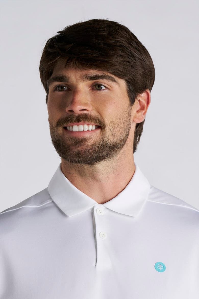 Men's Victory Lap Short Sleeve Polo, UPF 50+ Sun Protection, Alternate, color, White