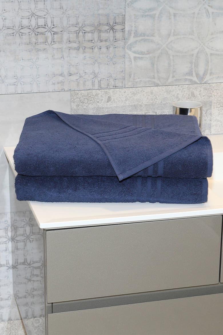 Denzi Bath Sheet - Set of 2 - Twilight Blue, Alternate, color, TWILIGHT BLUE