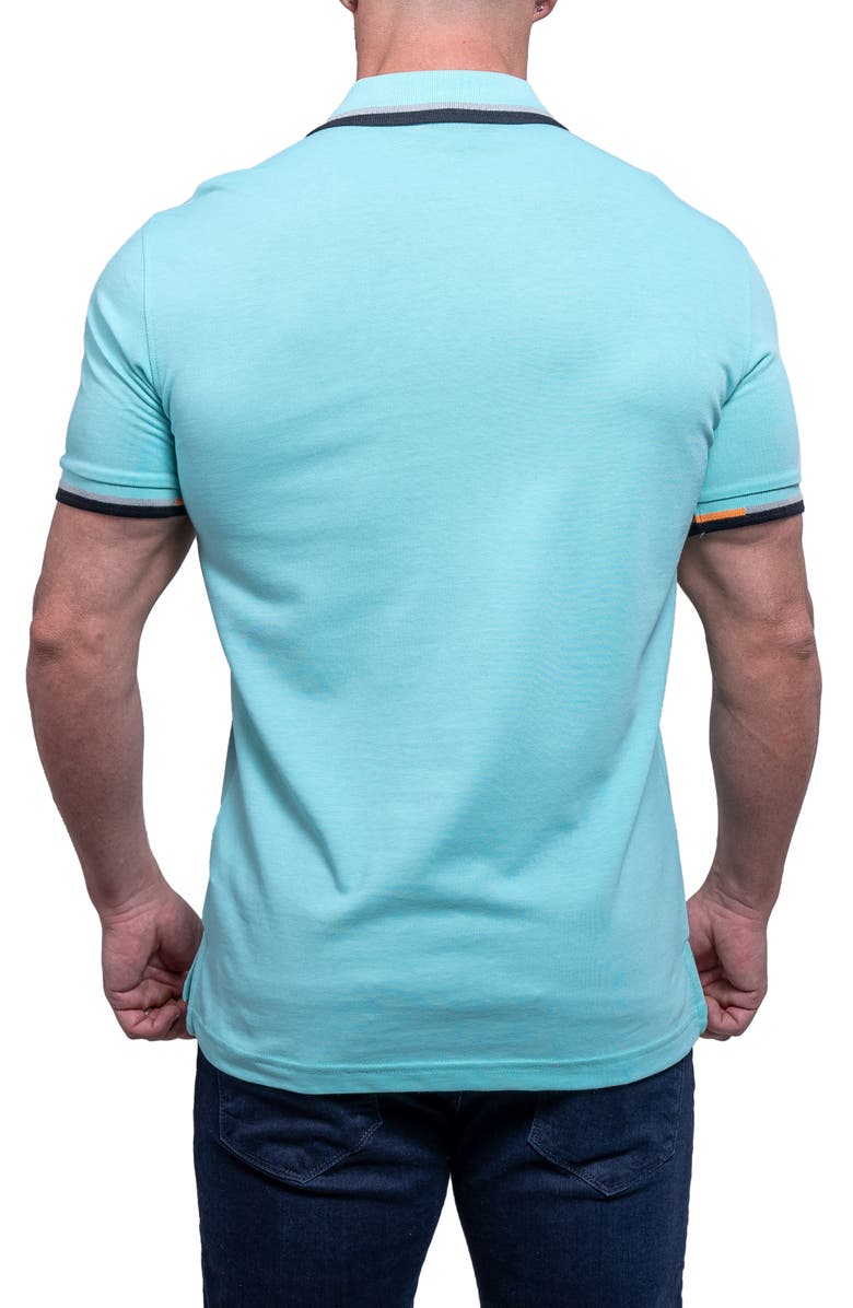 Maceoo Tipemb43 Green Piqué Polo, Alternate, color, Light Blue