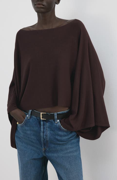 Cape Sleeve Crop Top