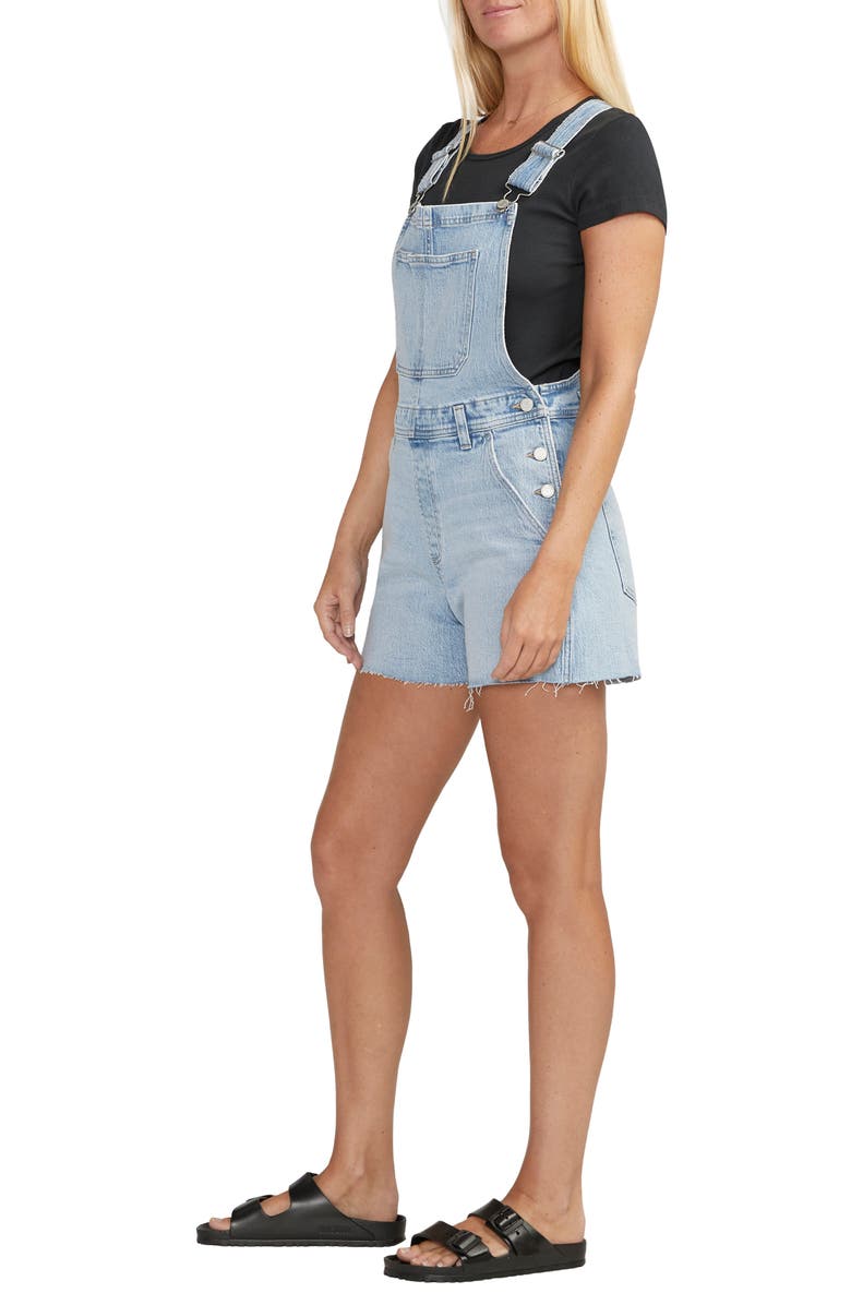 Silver Jeans Co. Relaxed Denim Shortalls, Alternate, color, 