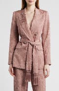 KOBI HALPERIN Nia Floral Jacquard Belted Jacket