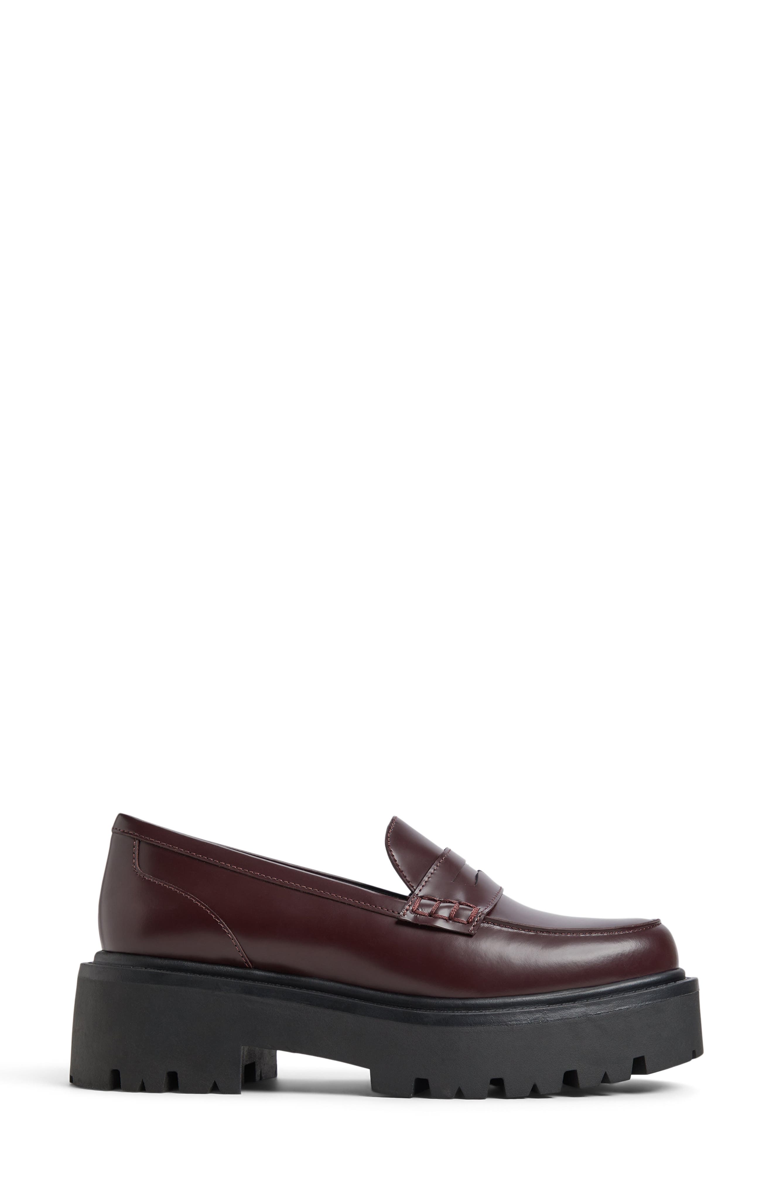 ALDO Cadaycia Platform Penny Loafer, Alternate, color, Bordo