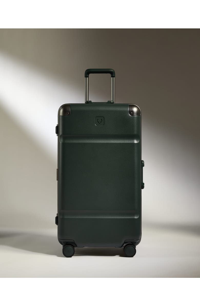 ANTLER Heritage Stripe Trunk Suitcase, Alternate, color, Dark Forest Green