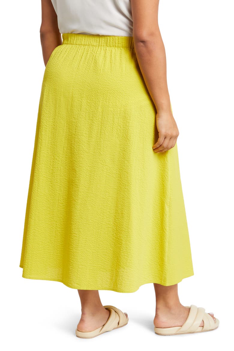 Organic Cotton A-Line Skirt, Alternate, color, SUNBEAM