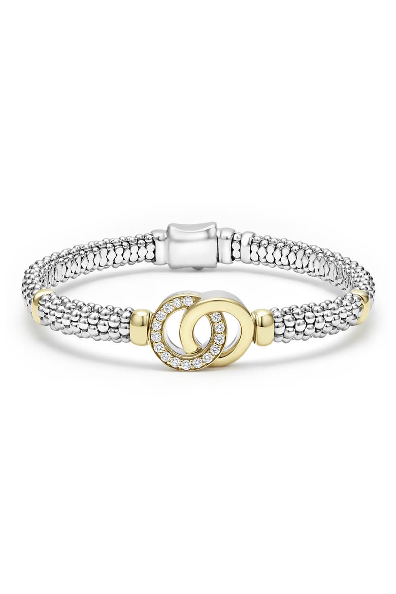 Interlocking Diamond Caviar Bracelet, 6mm video