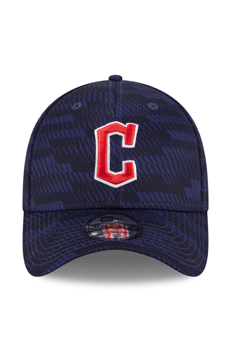 New Era Men's New Era Navy Cleveland Guardians 2025 MLB Clubhouse 39THIRTY Flex Hat, Alternate, color,
